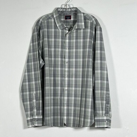 UntuckIt Collins Shirt Mens Size XXL Multicolor Plaid Wrinkle Free Long Sleeve - Picture 1 of 12